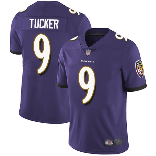 Baltimore Ravens Limited Purple Men Justin Tucker Home Jersey NFL Football 9 Vapor Untouchable